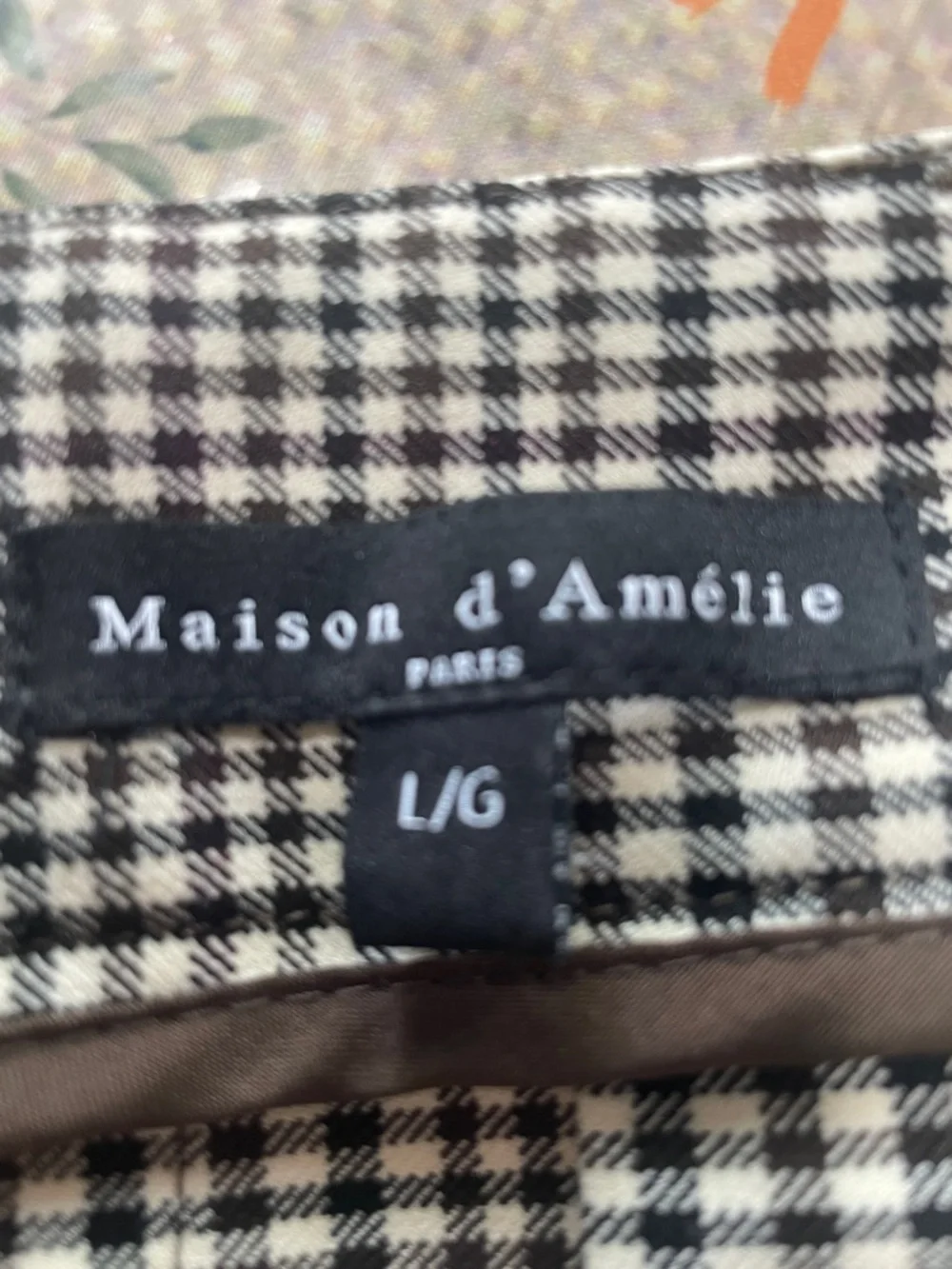 Maison D’ Emilie Black & White Gingham Pleated Skirt - Picture 8 of 9